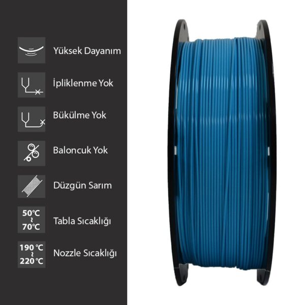 Elas 1.75mm Açık Mavi PLA Plus Filament - Görsel 3