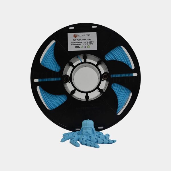 Elas 1.75mm Açık Mavi PLA Plus Filament
