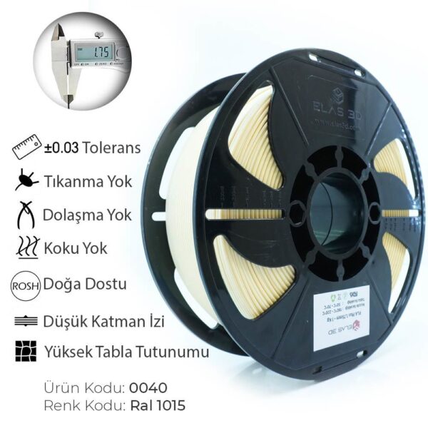 Elas 1.75mm Bej PLA Plus Filament - Görsel 4
