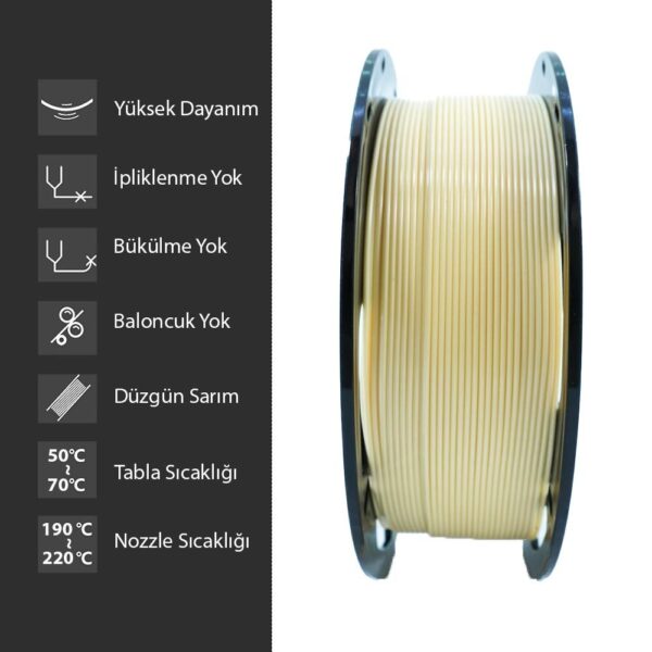 Elas 1.75mm Bej PLA Plus Filament - Görsel 3