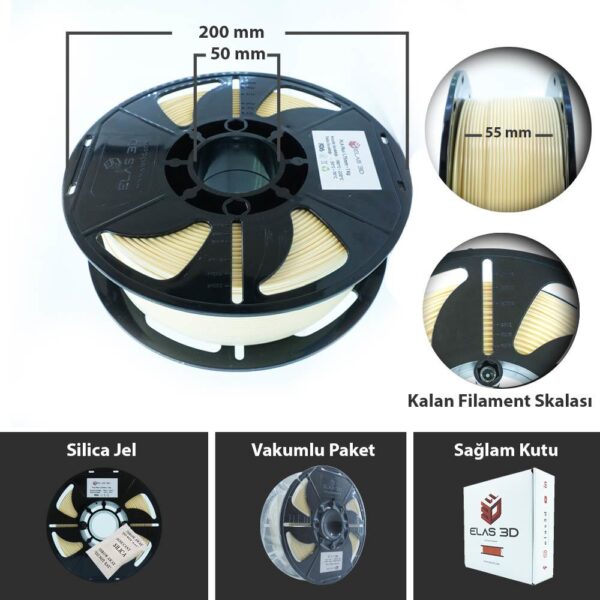Elas 1.75mm Bej PLA Plus Filament - Görsel 2