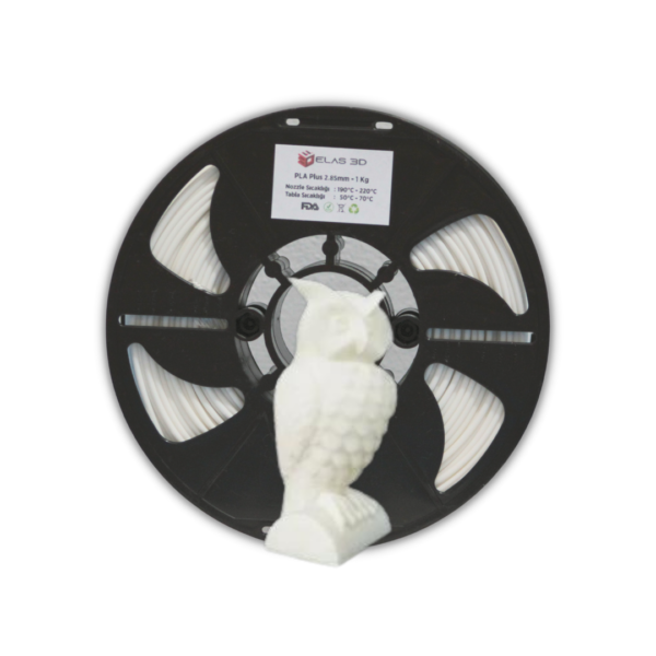 Elas 2.85mm Beyaz PLA Plus Filament 1KG